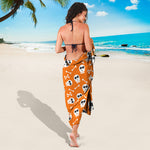 Halloween Skull Pattern Print Beach Sarong Wrap