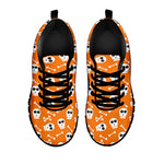 Halloween Skull Pattern Print Black Sneakers