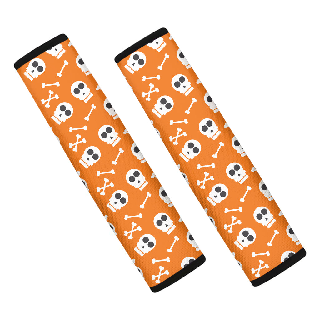Halloween Skull Pattern Print Car Seat Belt Covers