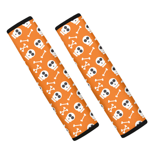 Halloween Skull Pattern Print Car Seat Belt Covers
