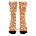 Halloween Skull Pattern Print Crew Socks