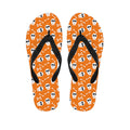 Halloween Skull Pattern Print Flip Flops