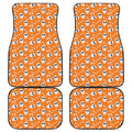 Halloween Skull Pattern Print Front and Back Car Floor Mats