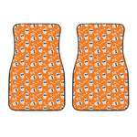 Halloween Skull Pattern Print Front Car Floor Mats
