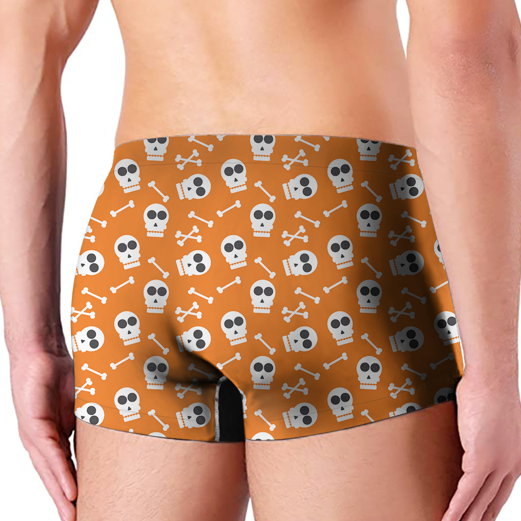 Halloween Skull Pattern Print Men's Boxer Briefs