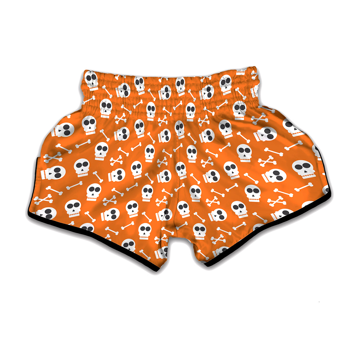 Halloween Skull Pattern Print Muay Thai Boxing Shorts