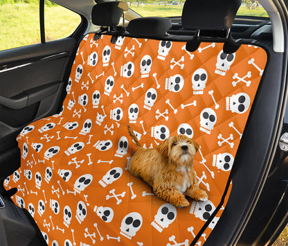 Halloween Skull Pattern Print Pet Car Back Seat Cover