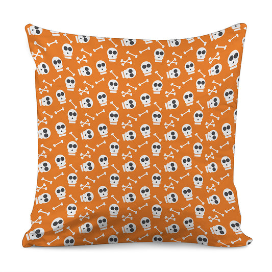 Halloween Skull Pattern Print Pillow Cover
