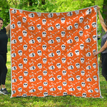 Halloween Skull Pattern Print Quilt