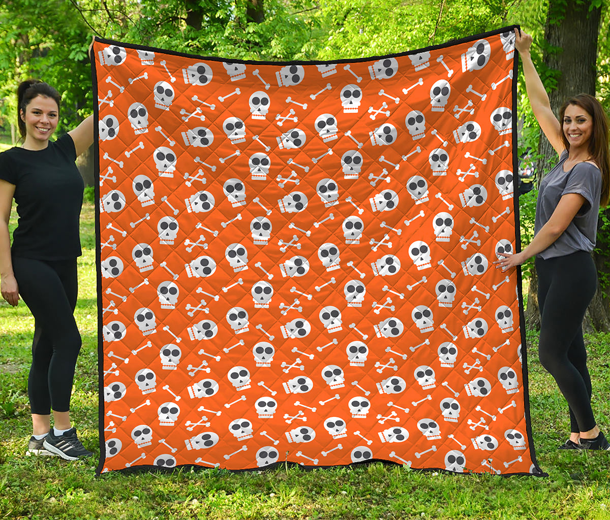 Halloween Skull Pattern Print Quilt