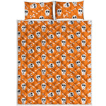 Halloween Skull Pattern Print Quilt Bed Set