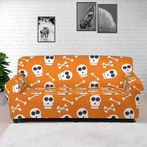 Halloween Skull Pattern Print Sofa Cover