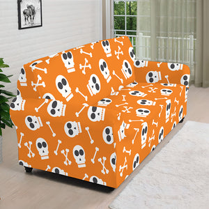 Halloween Skull Pattern Print Sofa Cover