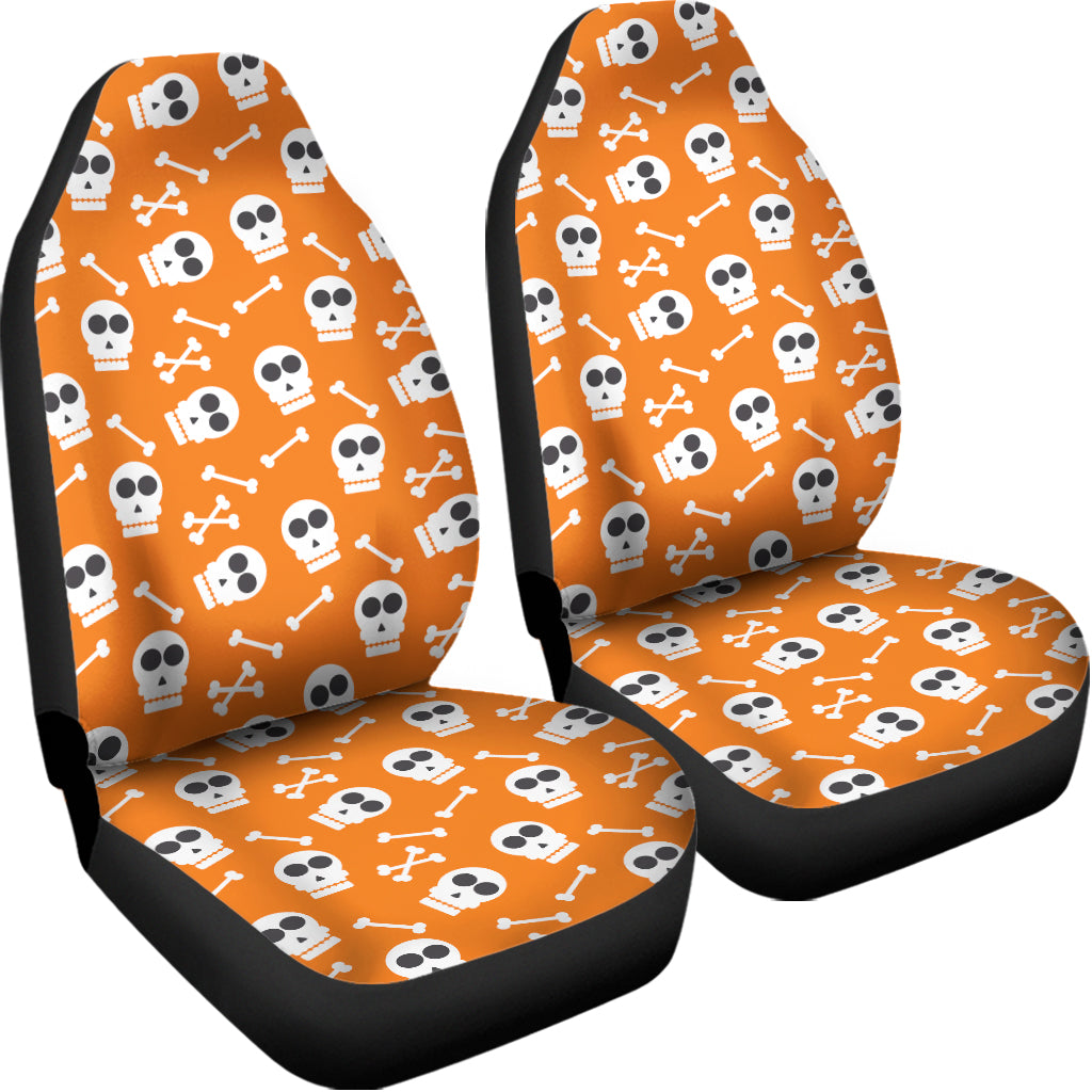 Halloween Skull Pattern Print Universal Fit Car Seat Covers