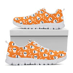 Halloween Skull Pattern Print White Sneakers
