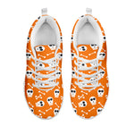 Halloween Skull Pattern Print White Sneakers