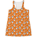 Halloween Skull Pattern Print Women's Racerback Tank Top