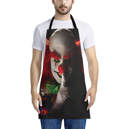 Halloween Smiling Clown Print Apron
