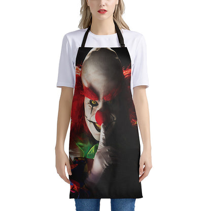 Halloween Smiling Clown Print Apron