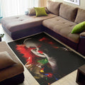 Halloween Smiling Clown Print Floor Mat
