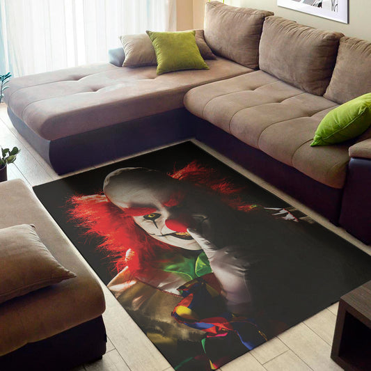 Halloween Smiling Clown Print Area Rug