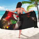 Halloween Smiling Clown Print Beach Sarong Wrap