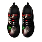 Halloween Smiling Clown Print Black Sneakers