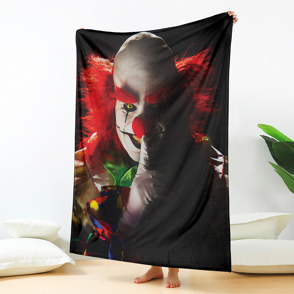 Halloween Smiling Clown Print Blanket