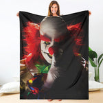 Halloween Smiling Clown Print Blanket