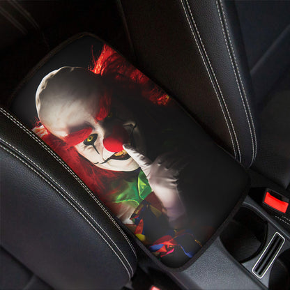 Halloween Smiling Clown Print Car Center Console Cover