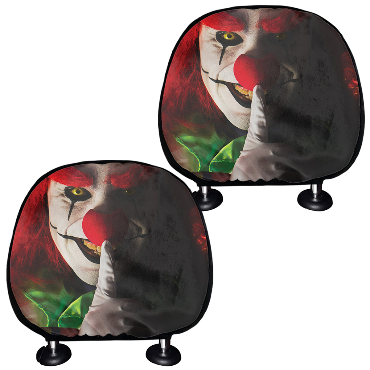 Halloween Smiling Clown Print Car Headrest Covers