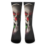 Halloween Smiling Clown Print Crew Socks