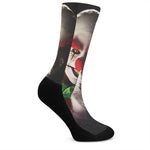 Halloween Smiling Clown Print Crew Socks