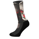 Halloween Smiling Clown Print Crew Socks