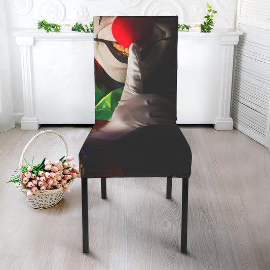 Halloween Smiling Clown Print Dining Chair Slipcover