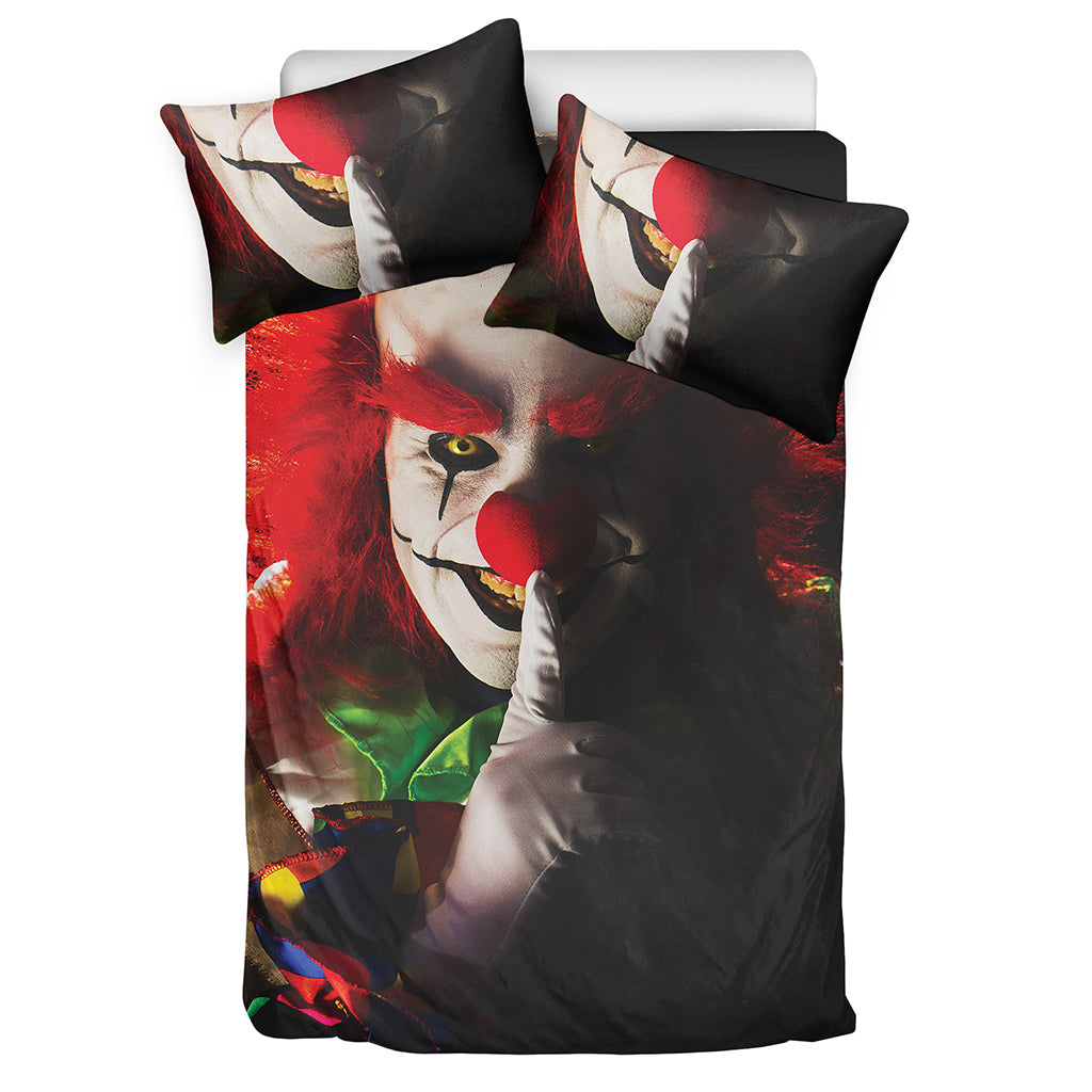 Halloween Smiling Clown Print Duvet Cover Bedding Set