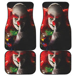 Halloween Smiling Clown Print Front and Back Car Floor Mats