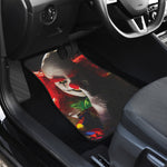 Halloween Smiling Clown Print Front and Back Car Floor Mats