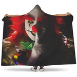Halloween Smiling Clown Print Hooded Blanket