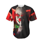 Halloween Smiling Clown Print Men's Baseball Jersey