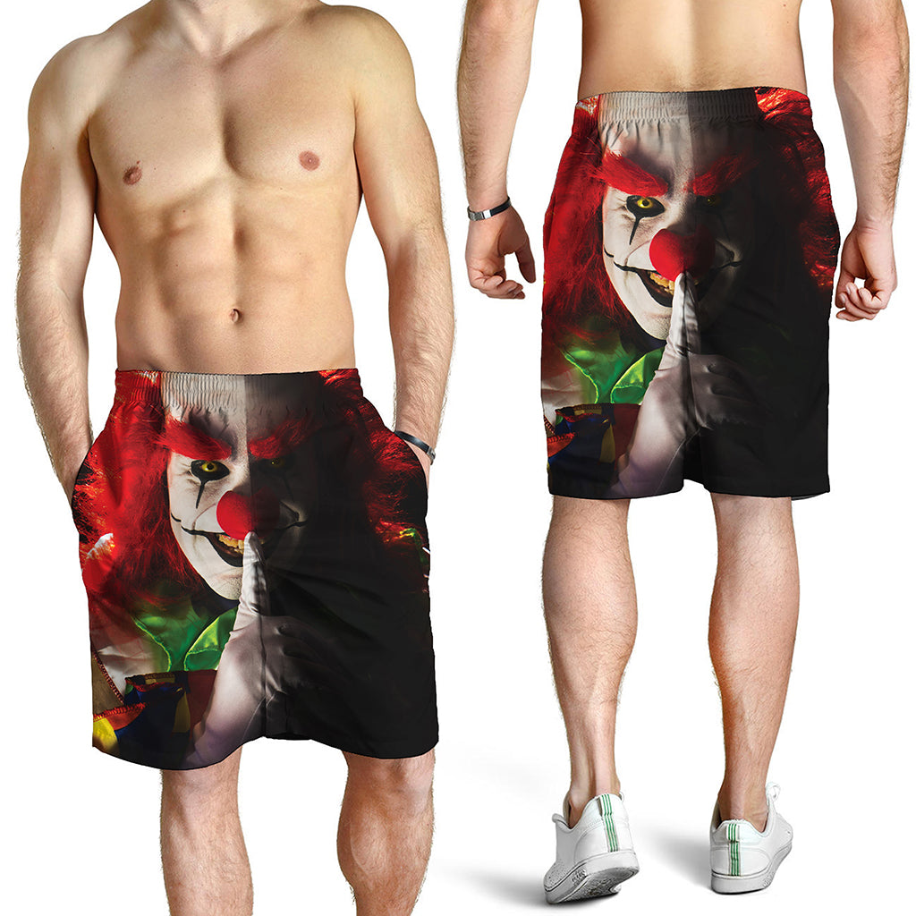 Halloween Smiling Clown Print Men's Shorts