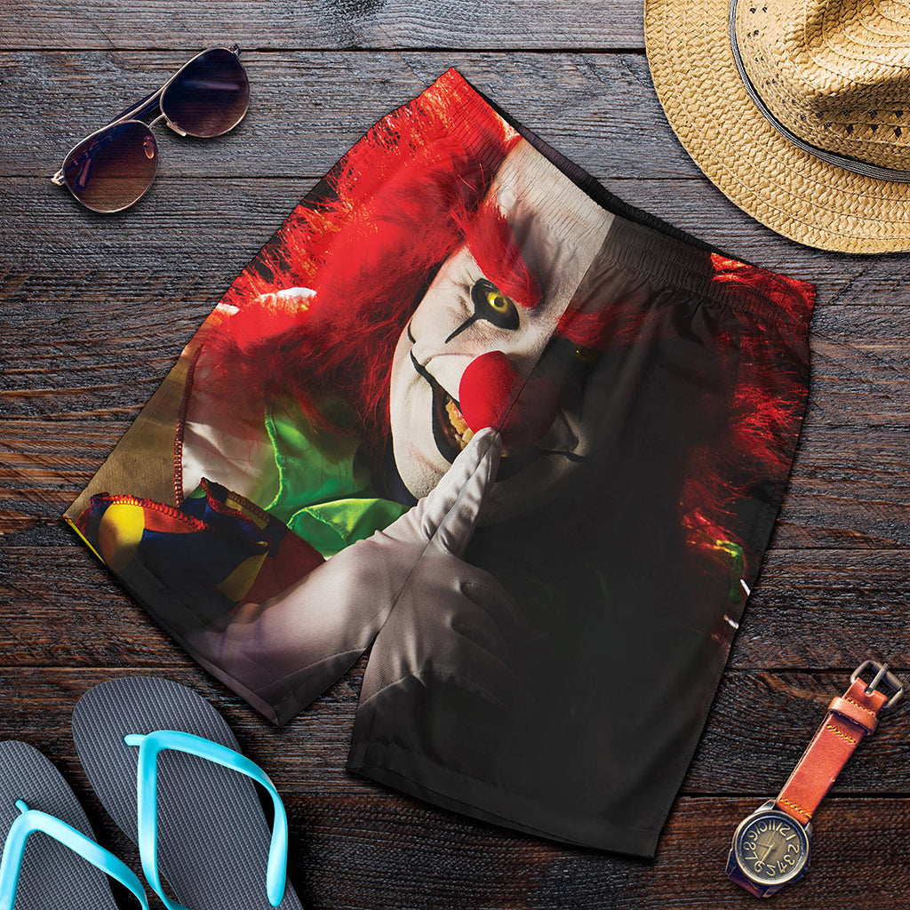 Halloween Smiling Clown Print Men's Shorts