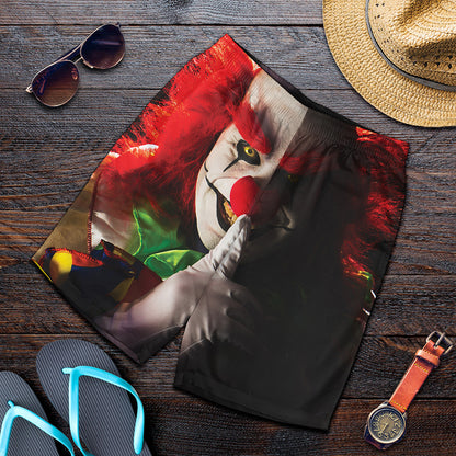 Halloween Smiling Clown Print Men's Shorts