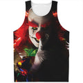 Halloween Smiling Clown Print Men's Tank Top