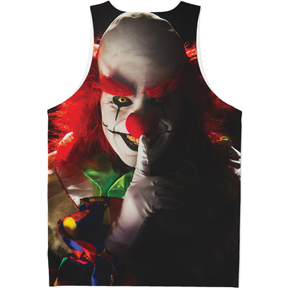 Halloween Smiling Clown Print Men's Tank Top