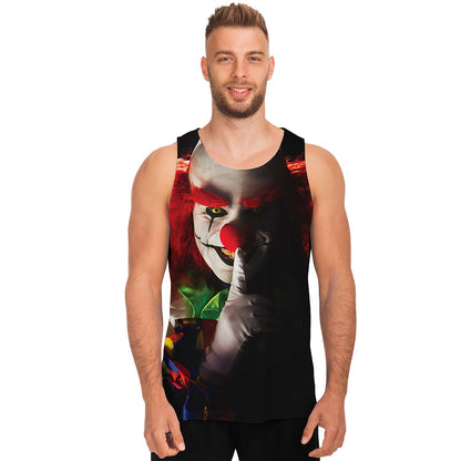 Halloween Smiling Clown Print Men's Tank Top