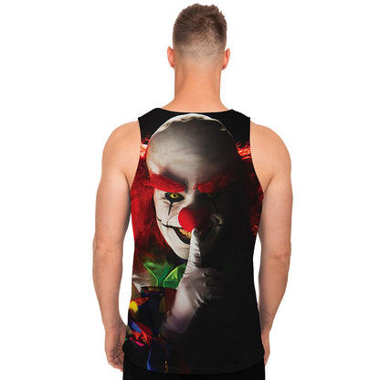 Halloween Smiling Clown Print Men's Tank Top