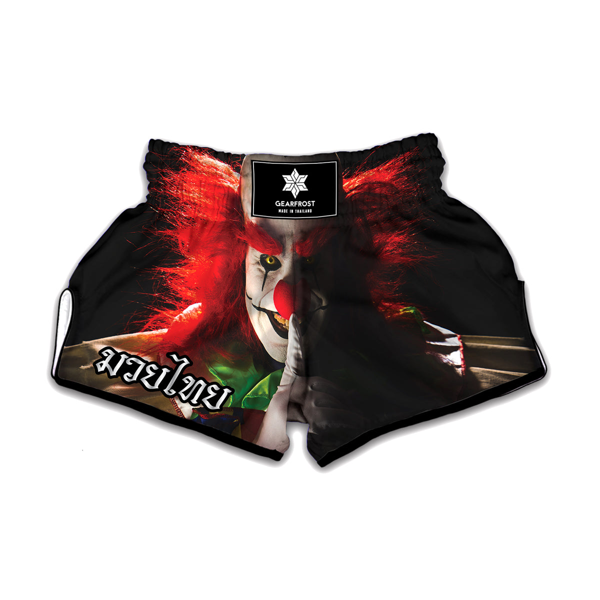 Halloween Smiling Clown Print Muay Thai Boxing Shorts