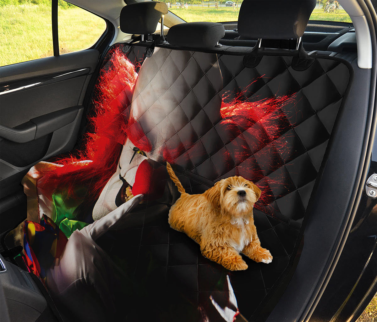 Halloween Smiling Clown Print Pet Car Back Seat Cover