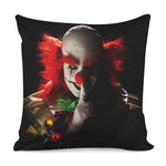 Halloween Smiling Clown Print Pillow Cover